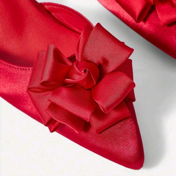 Women's Vintage Embroidered Pointy Toe High Heel Slingback Shoes - Picture 3 of 5